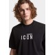 Tricou DSQUARED2, Icon Loose Fit, Small Logo, Black - S79GC0102D20020900