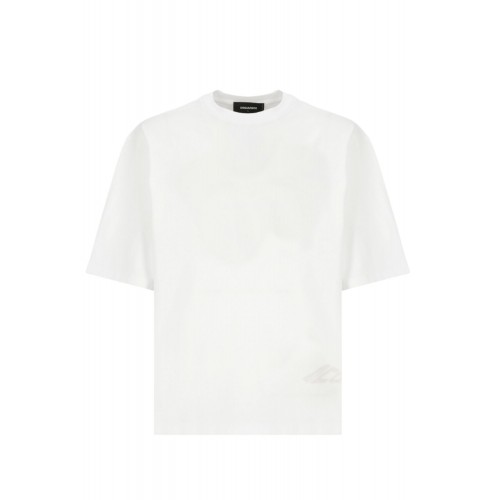 TRICOU DSQUARED, Logo-Print ICON, Alb, Loose Fit TRICOU DSQUARED, Logo-Print ICON, Alb, Loose Fit