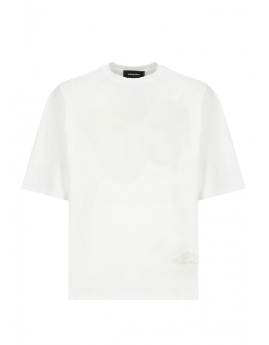 TRICOU DSQUARED, Logo-Print ICON, Alb, Loose Fit - S79GC0109S24583100 TRICOU DSQUARED, Logo-Print ICON, Alb, Loose Fit - S79GC0109S24583100