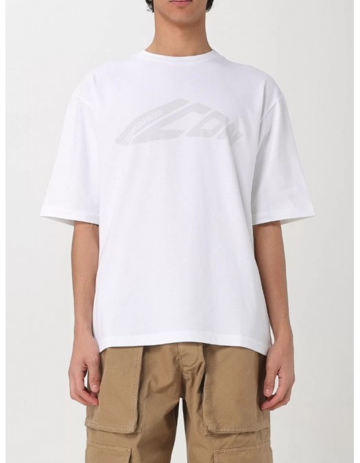 TRICOU DSQUARED, Logo-Print ICON, Alb, Loose Fit - S79GC0109S24583100 TRICOU DSQUARED, Logo-Print ICON, Alb, Loose Fit - S79GC0109S24583100
