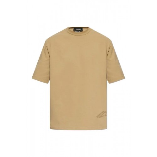 Tricou DSQUARED2, Icon New Generation, Loose Fit Maxi, Beige  Tricou DSQUARED2, Icon New Generation, Loose Fit Maxi, Beige