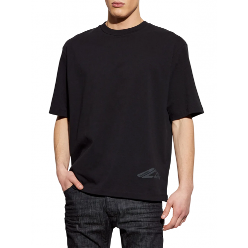Tricou DSQUARED2, Logo Print, Details, Black, loose Fit Tricou DSQUARED2, Logo Print, Details, Black, loose Fit