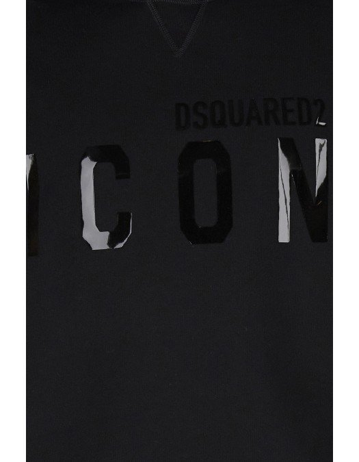 Hanorac DSQUARED2, Tonal Logo Print, Black - S79GU0051S25042992