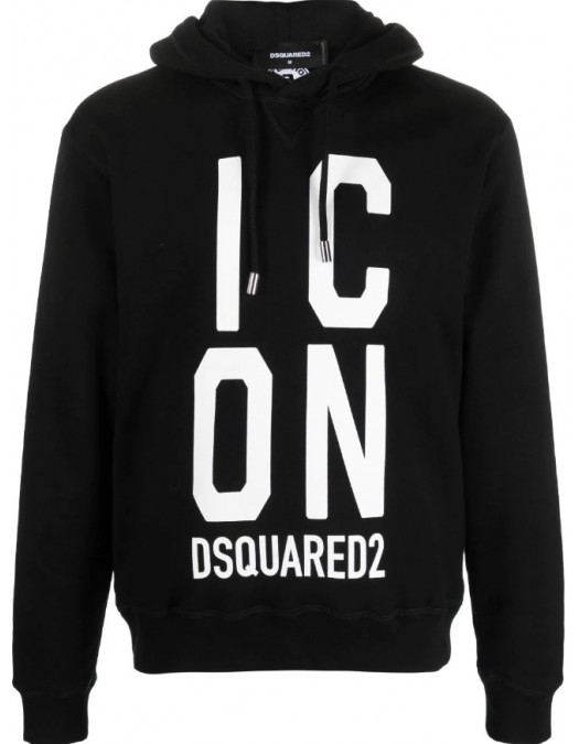 Hanorac DSQUARED2, Insertie Logo Icon, Negru - S79GU0108S25516900