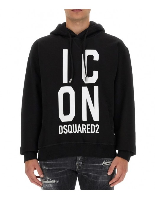 Hanorac DSQUARED2, Insertie Logo Icon, Negru - S79GU0108S25516900