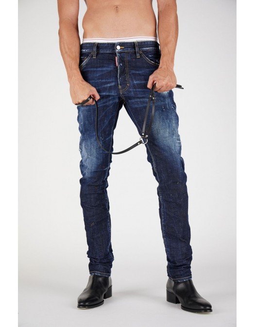 Jeans Dsquared2, IBRAHIMOVIC ICON JEANS, Skater jean, Dark Blue - S79LA0028S30664470