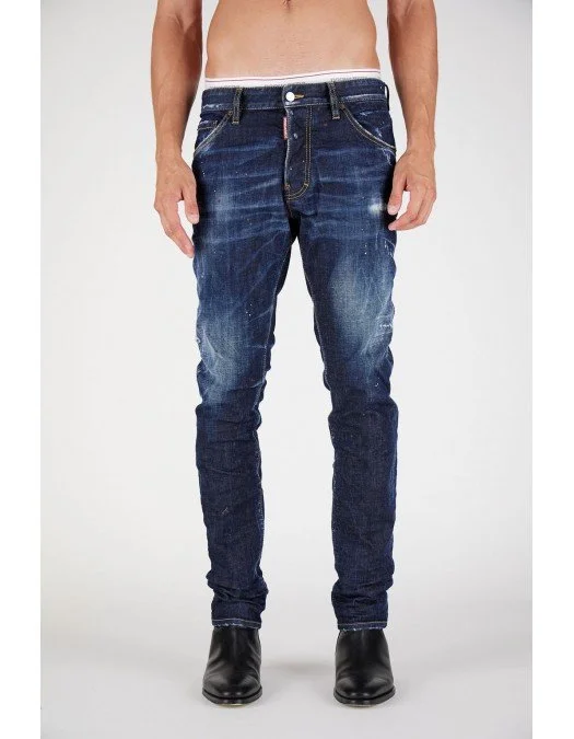 Jeans Dsquared2, IBRAHIMOVIC ICON JEANS, Skater jean, Dark Blue - S79LA0028S30664470