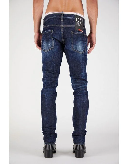 Jeans Dsquared2, IBRAHIMOVIC ICON JEANS, Skater jean, Dark Blue - S79LA0028S30664470