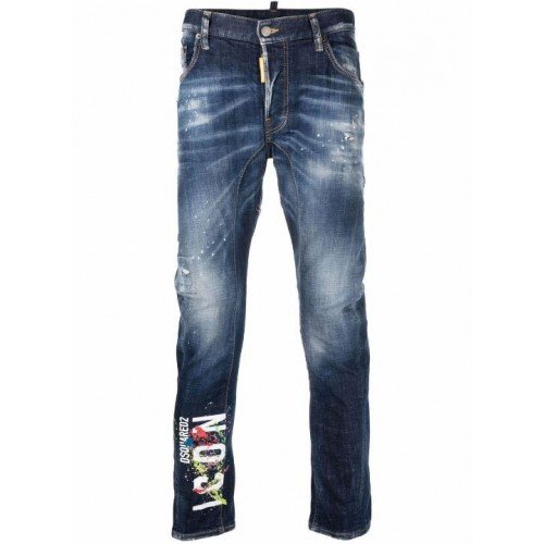 Jeans DSQUARED2, Logo Spray, Tidy Biker