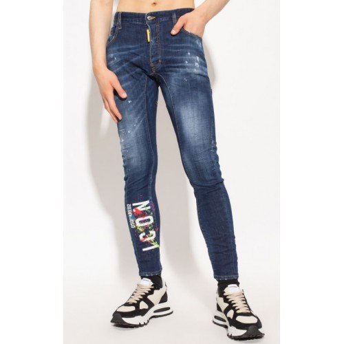 Jeans DSQUARED2, Logo Spray, Tidy Biker