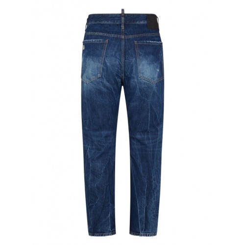 Jeans DSQUARED2, INDIGO BLUE DENIM STRAIGHT-LEG TROUSERS Jeans DSQUARED2, INDIGO BLUE DENIM STRAIGHT-LEG TROUSERS