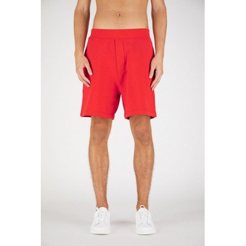 Pantaloni Scurti DSQUARED2, Rosu, Bumbac Pantaloni Scurti DSQUARED2, Rosu, Bumbac