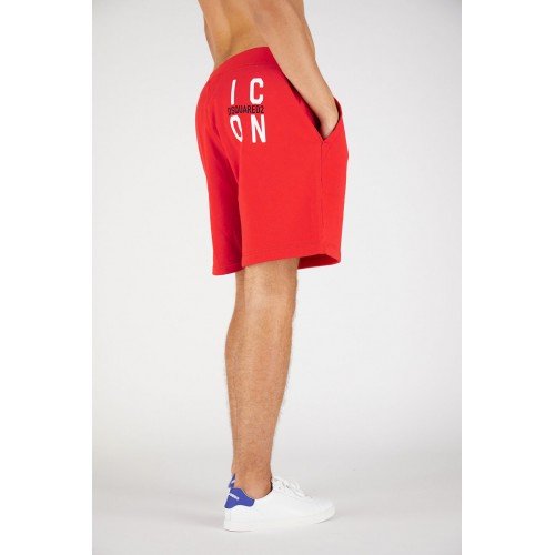 Pantaloni Scurti DSQUARED2, Rosu, Bumbac Pantaloni Scurti DSQUARED2, Rosu, Bumbac
