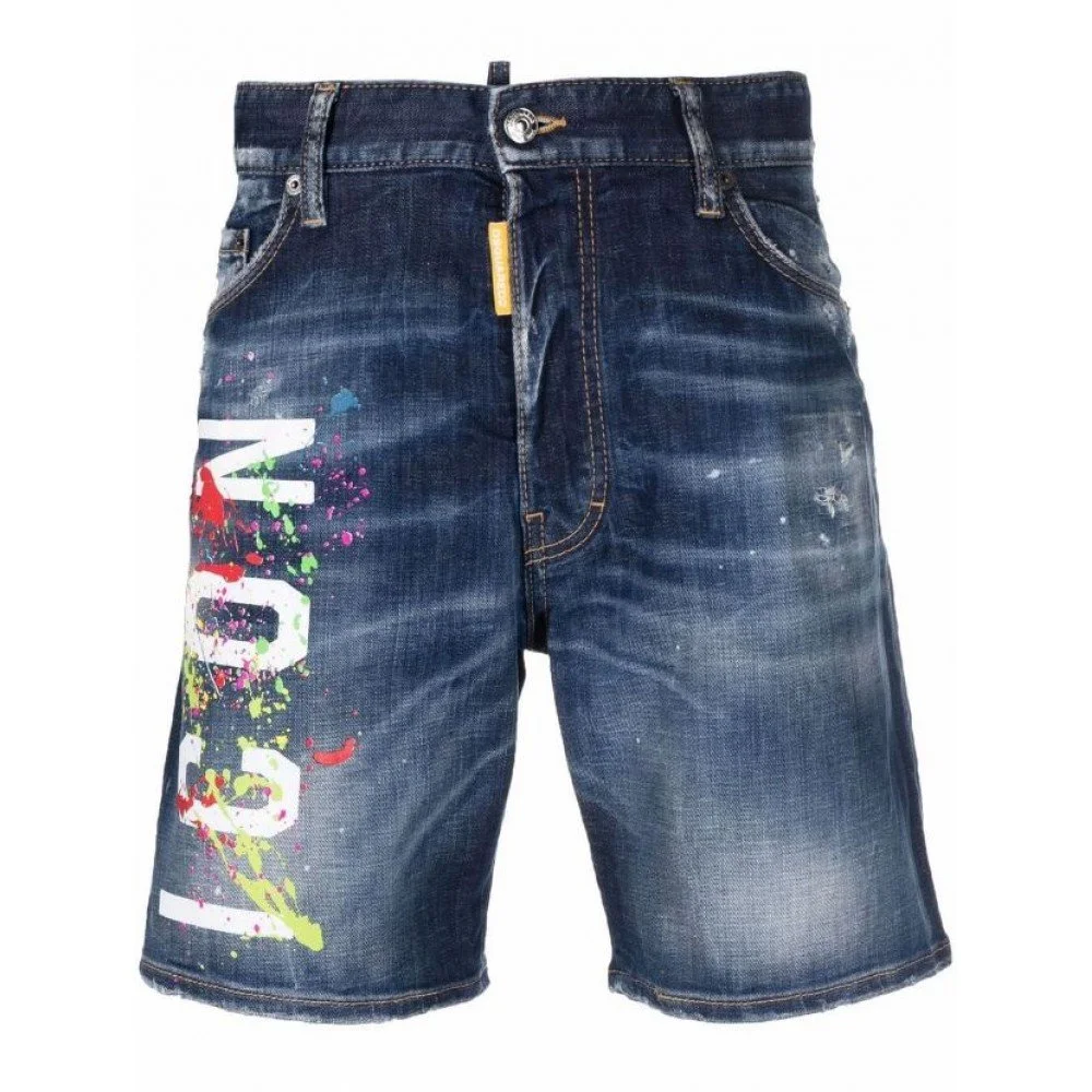 Pantaloni scurti DSQUARED2, Insertie ICON Splash - S79MU0041S30342470 -  Capodopera12