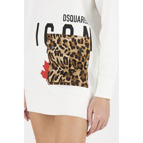Rochie Dsquared2, Icon Frontal, Animal Print Pocket Rochie Dsquared2, Icon Frontal, Animal Print Pocket