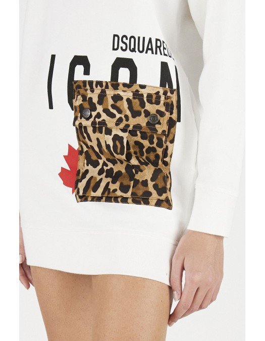 Rochie Dsquared2, Icon Frontal, Animal Print Pocket - S80CT0010S25042100