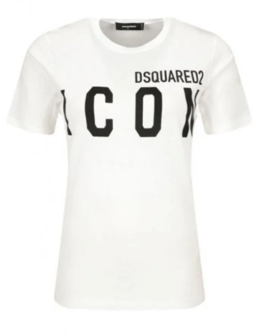 Tricou Dsquared2, Icon Frontal, WHITE S80GC0001100 - Tricou Dsquared2, Icon Frontal, WHITE S80GC0001100 -