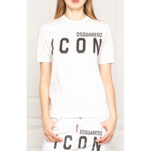 Tricou Dsquared2, Icon Frontal, WHITE S80GC0001100 Tricou Dsquared2, Icon Frontal, WHITE S80GC0001100