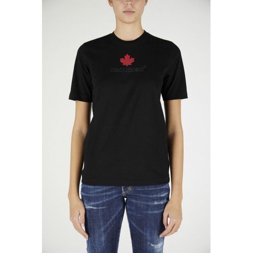 Tricou Dsquared2, Frunza rosie si logo Tricou Dsquared2, Frunza rosie si logo