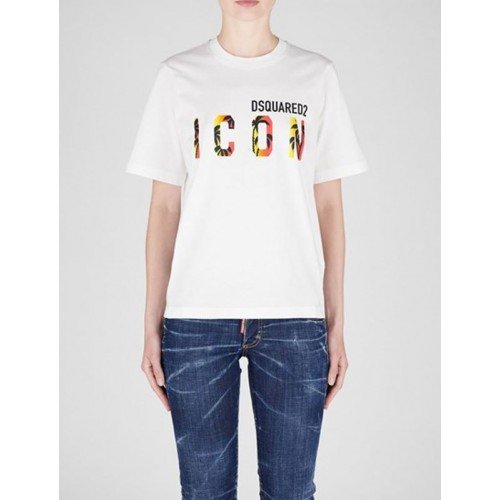 Tricou DSQUARED2, Sunset Print, White