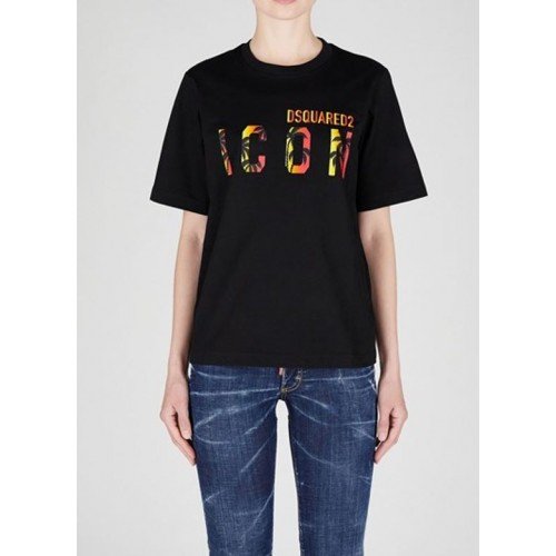 Tricou DSQUARED2, Sunset Print, Black