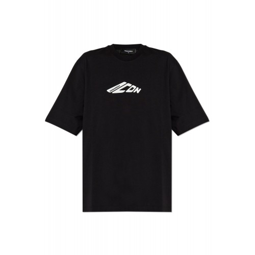 Tricou DSQUARED2, Icon New Generation, Loose Fit, Women, Black