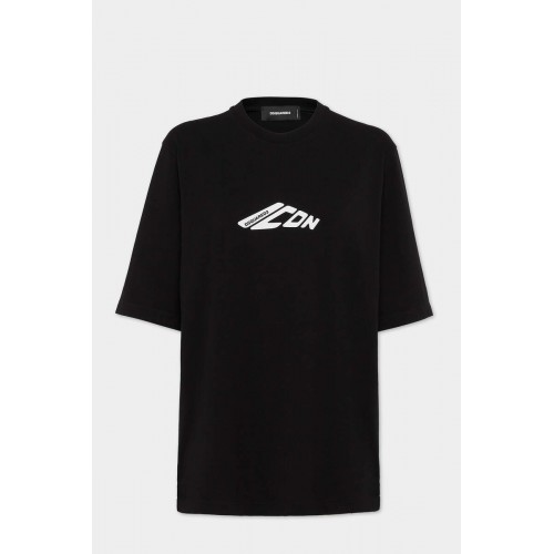 Tricou DSQUARED2, Icon New Generation, Loose Fit, Black