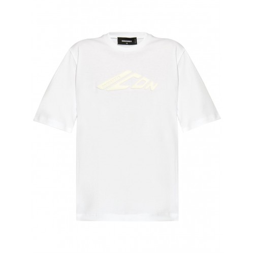 Tricou DSQUARED2, Icon New Generation, Loose Fit, White