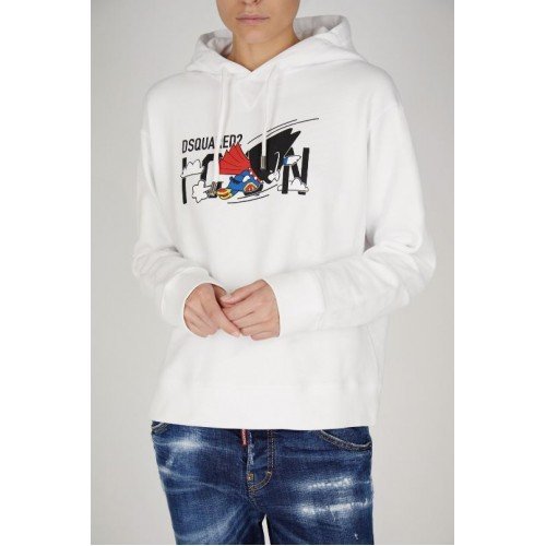 Hanorac Dsquared2, Imprimeu Colorat, White