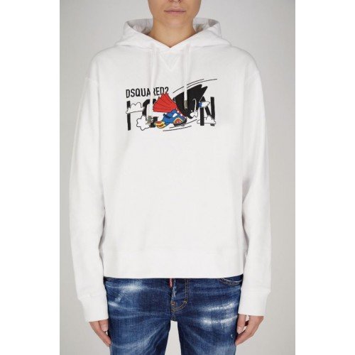 Hanorac Dsquared2, Imprimeu Colorat, White