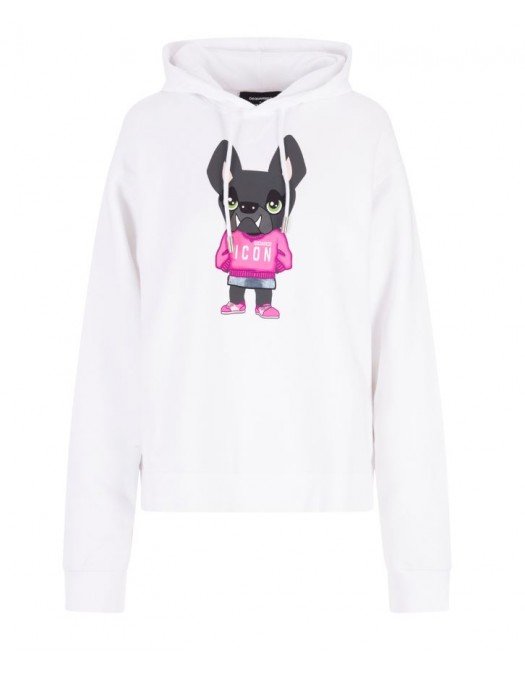 Bluza Dsquared2, Pink Dog Print, White - S80GU0077S25516100