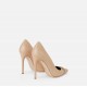 Pantofi ELISABETTA FRANCHI, Leather pump with logo detail, Beige - SA15L61E2470