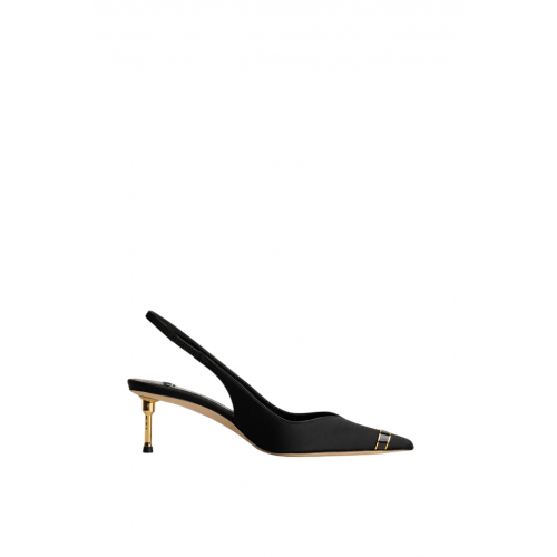 PANTOFI ELISABETTA FRANCHI, Sculpture Heel, Gold Details, Black PANTOFI ELISABETTA FRANCHI, Sculpture Heel, Gold Details, Black