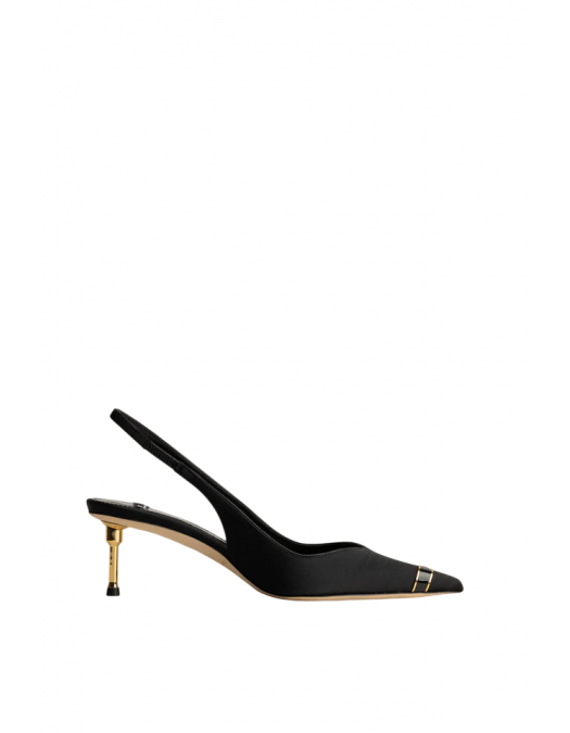 PANTOFI ELISABETTA FRANCHI, Sculpture Heel, Gold Details, Black - SA17L56E2110 PANTOFI ELISABETTA FRANCHI, Sculpture Heel, Gold Details, Black - SA17L56E2110
