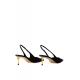 PANTOFI ELISABETTA FRANCHI, Sculpture Heel, Gold Details, Black - SA17L56E2110 PANTOFI ELISABETTA FRANCHI, Sculpture Heel, Gold Details, Black - SA17L56E2110