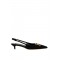 Pantofi ELISABETTA FRANCHI, Suede slingbacks with logo detail, Negru
