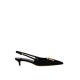 Pantofi ELISABETTA FRANCHI, Suede slingbacks with logo detail, Negru - SA17L61E2110
