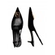 Pantofi ELISABETTA FRANCHI, Suede slingbacks with logo detail, Negru - SA17L61E2110