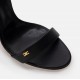 Sandale ELISABETTA FRANCHI, Étoile Nappa leather sandals with ankle strap, Negru - SA22L40EC110