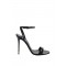 Sandale ELISABETTA FRANCHI, Étoile Nappa leather sandals with ankle strap, Negru