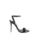 Sandale ELISABETTA FRANCHI, Étoile Nappa leather sandals with ankle strap, Negru - SA22L40EC110