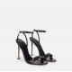 Sandale ELISABETTA FRANCHI, Étoile Nappa leather sandals with ankle strap, Negru - SA22L40EC110