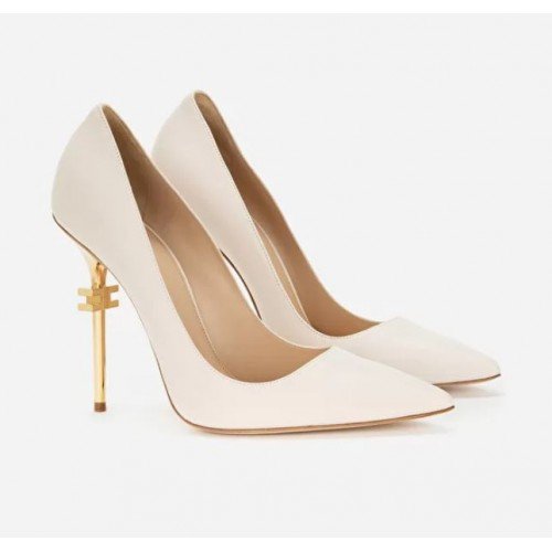 Pantofi ELISABETTA FRANCHI, Heel Monogram, Butter