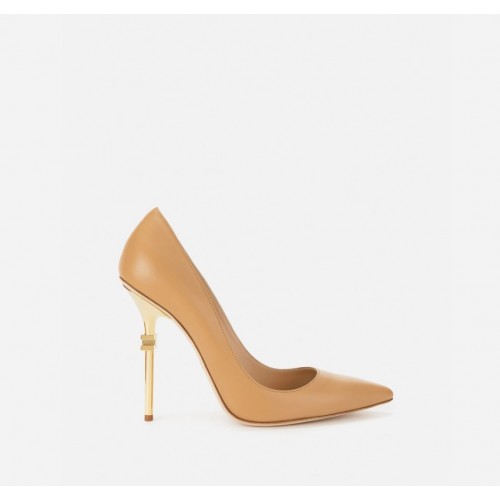 Pantofi ELISABETTA FRANCHI, Heel Monogram, Beige Pantofi ELISABETTA FRANCHI, Heel Monogram, Beige