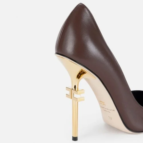 Pantofi ELISABETTA FRANCHI, Fulltime pumps with logo heel