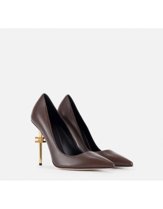 Pantofi ELISABETTA FRANCHI, Fulltime pumps with logo heel - SA39B20EC644