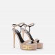 Sandale ELISABETTA FRANCHI, Vertigo platform sandals in suede, Nude - SA45L55ECEA1