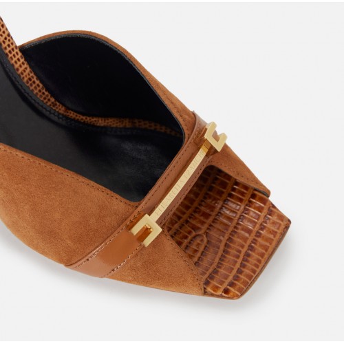 SANDALE ELISABETTA FRANCHI, Riviera suede mules, Maro SANDALE ELISABETTA FRANCHI, Riviera suede mules, Maro