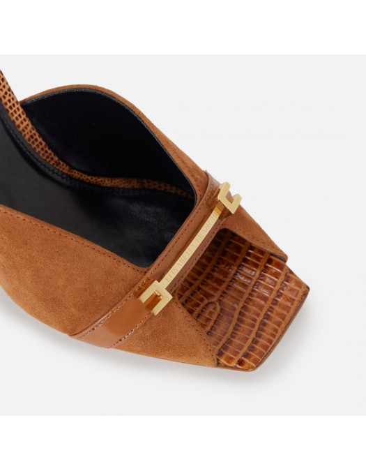 SANDALE ELISABETTA FRANCHI, Riviera suede mules, Maro - SA70L50EC600 SANDALE ELISABETTA FRANCHI, Riviera suede mules, Maro - SA70L50EC600