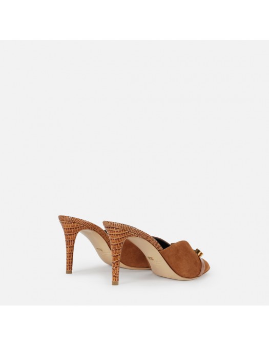 SANDALE ELISABETTA FRANCHI, Riviera suede mules, Maro - SA70L50EC600 SANDALE ELISABETTA FRANCHI, Riviera suede mules, Maro - SA70L50EC600